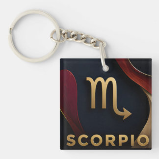 Scorpio Zodiac Luxury Celestial Astrology Gift Key Ring