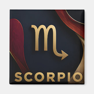 Scorpio Zodiac Luxury Celestial Astrology Gift Magnet