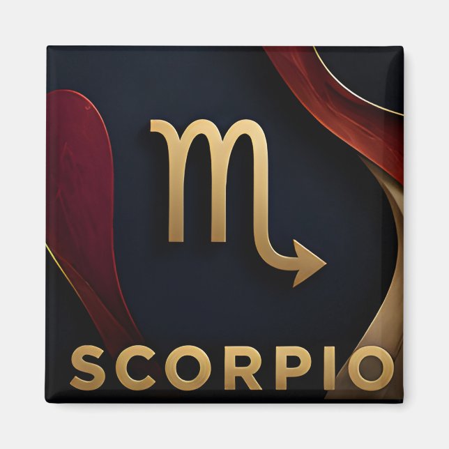 Scorpio Zodiac Luxury Celestial Astrology Gift Magnet (Front)
