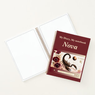 Scorpio Zodiac Notebook/Diary – Art Nouveau Notebook