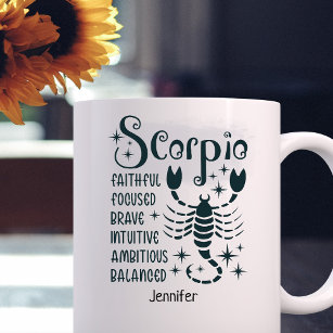 Scorpio Zodiac Personalised Traits Horoscope  Coffee Mug
