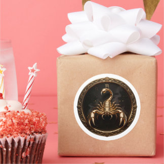 Scorpio Zodiac Scorpion Classic Round Sticker