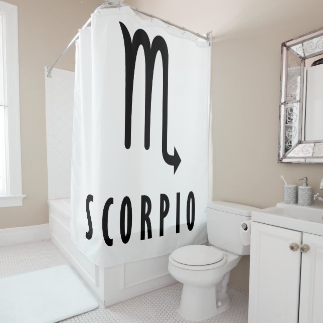 Scorpio zodiac shower curtain (In Situ)
