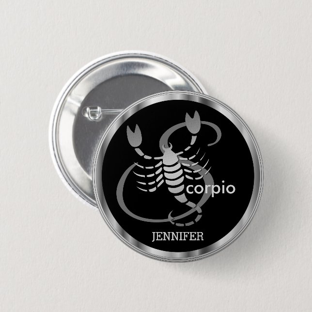 Scorpio ♏ - Zodiac Sign 6 Cm Round Badge (Front & Back)