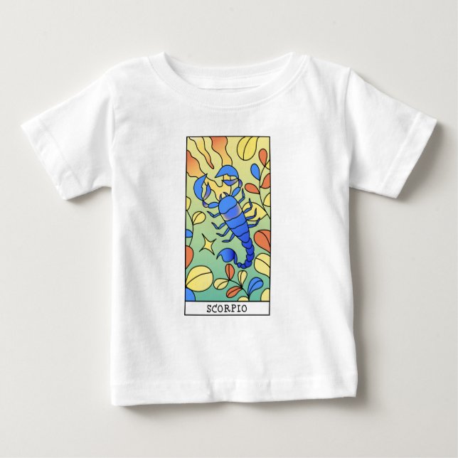 Scorpio Zodiac Sign Abstract Art Vintage Baby T-Shirt (Front)