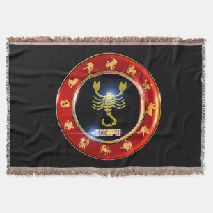 Scorpio Zodiac Sign Astrology Throw Blanket