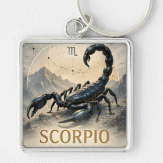 Scorpio Zodiac Sign Birthday Astrology Gift Key Ring