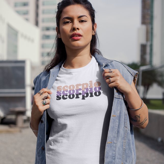 Scorpio Zodiac Sign | Black Power Color T-Shirt (Creator Uploaded)