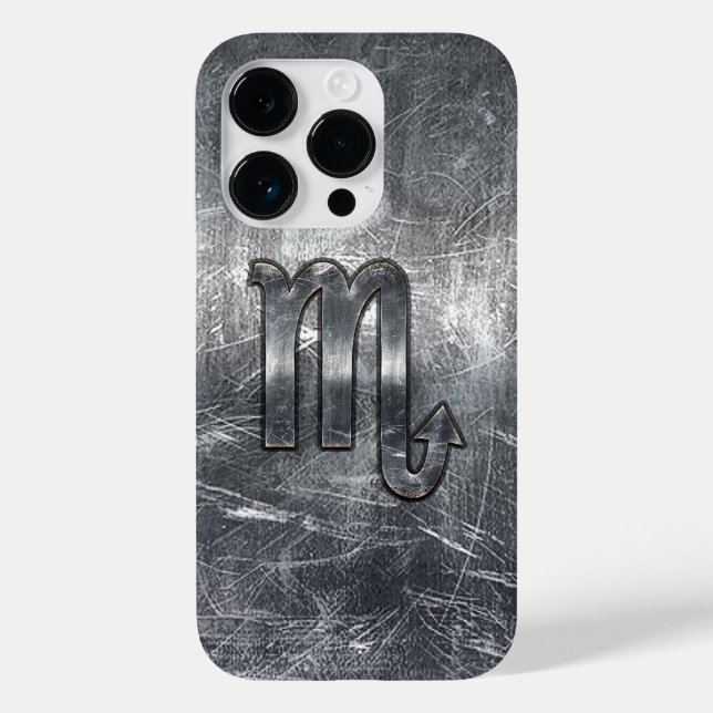 Scorpio Zodiac Sign Distressed Industrial Style Case-Mate iPhone Case (Back)