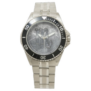 Scorpio Zodiac Sign Distressed Industrial Style Watch