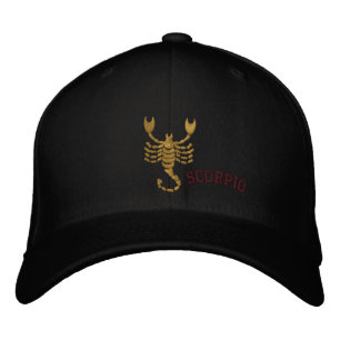 Scorpio Zodiac Sign Embroidered October 23 -Nov 21 Hat