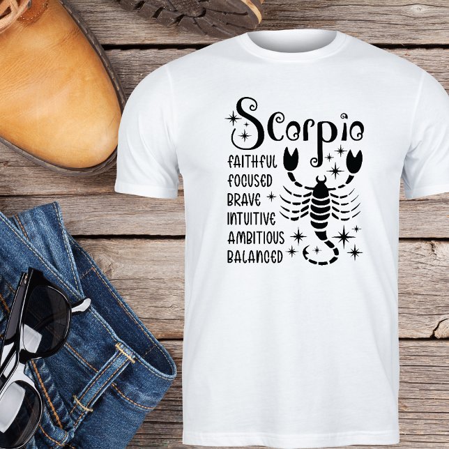Scorpio  Zodiac Sign Horoscope Personality Traits  T-Shirt (Creator Uploaded)