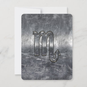 Scorpio Zodiac Sign in Grunge Distressed Style