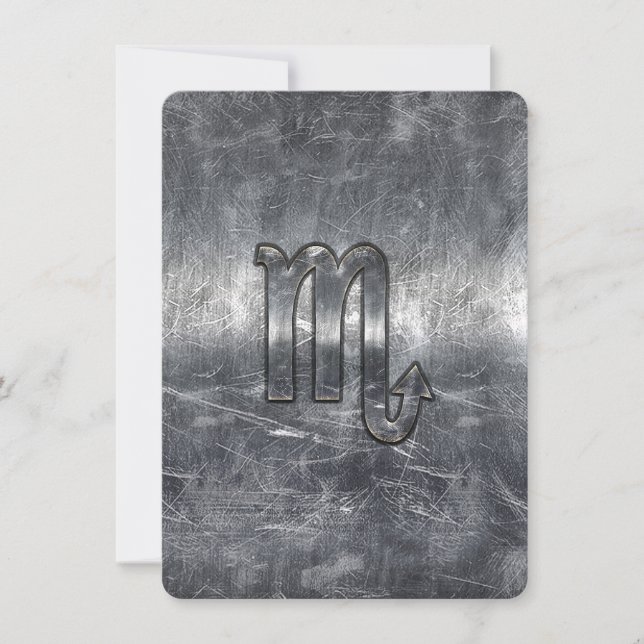 Scorpio Zodiac Sign in Grunge Distressed Style (Front)