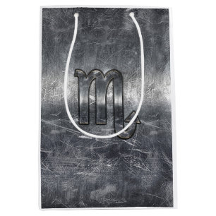 Scorpio Zodiac Sign in Grunge Distressed Style Medium Gift Bag
