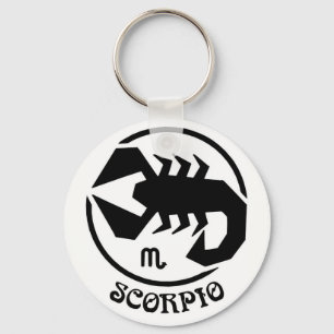 Scorpio Zodiac Sign Key Ring