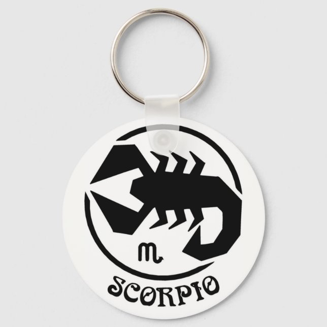 Scorpio Zodiac Sign Key Ring (Front)