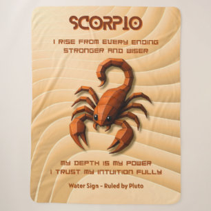 Scorpio Zodiac Sign Modern 3D Astrology Design Sherpa Blanket