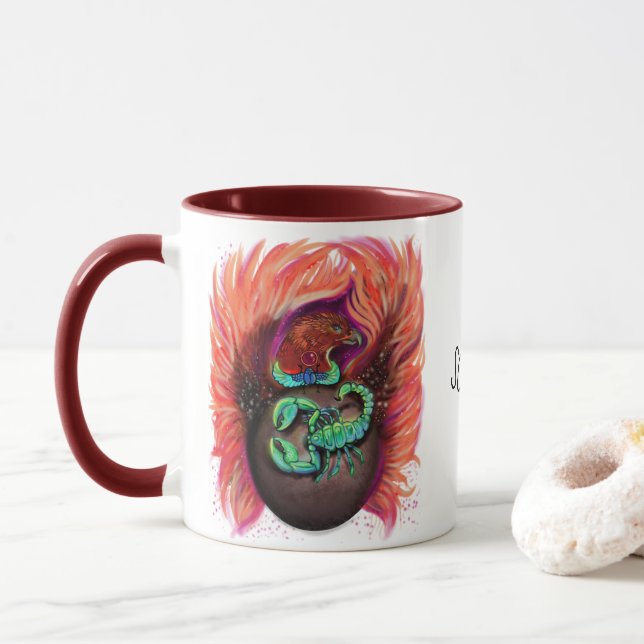 Scorpio Zodiac Sign Mug (With Donut)