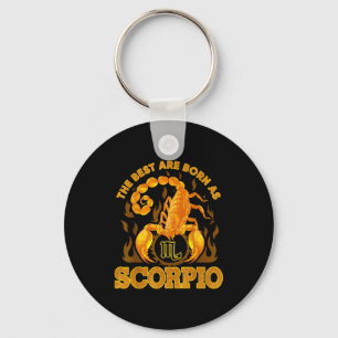 Scorpio Zodiac Sign October November Birthday Girl Key Ring