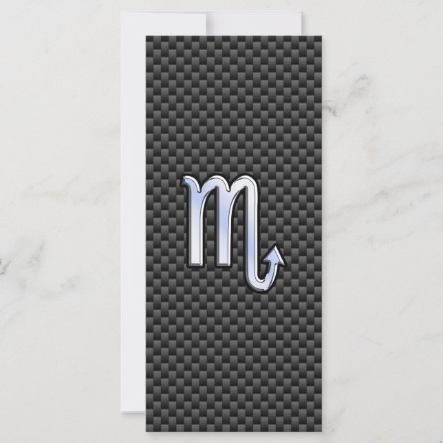 Scorpio Zodiac Sign on Carbon Fiber Print (Front)