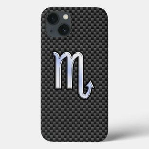 Scorpio Zodiac Sign on Carbon Fibre Astrology iPhone 13 Case