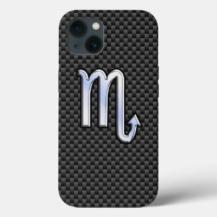 Scorpio Zodiac Sign on Carbon Fibre Astrology iPhone 13 Case