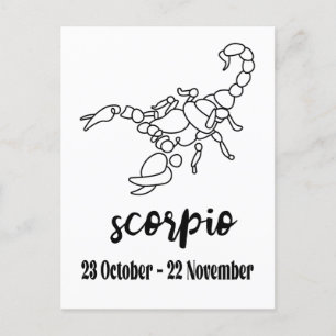 Scorpio, Zodiac Sign Postcard
