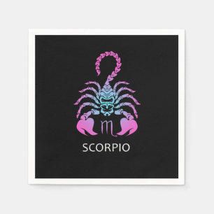 Scorpio Zodiac Sign Scorpio Birthday Gift Napkin