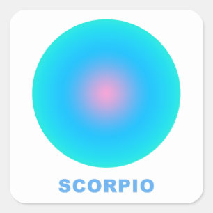 Scorpio Zodiac Sign Stylish Gradient  Square Sticker