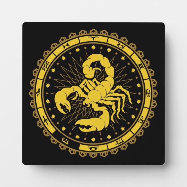 Scorpio - Zodiac Sign - Symbol - Horoscope Plaque (Front)