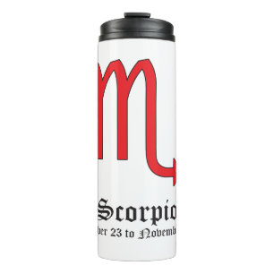 Scorpio zodiac sign thermal tumbler