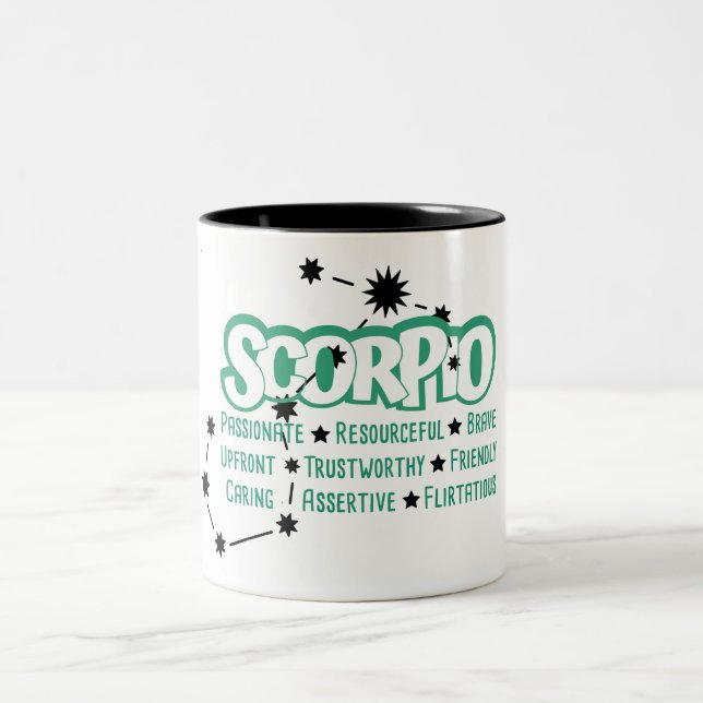 Scorpio Zodiac Sign Traits Mug (Center)