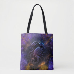 Scorpio Zodiac Sign Watercolor Design Tote Bag
