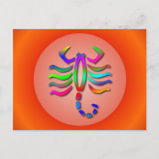 Scorpio Zodiac Star Sign Rainbow Picture Postcard