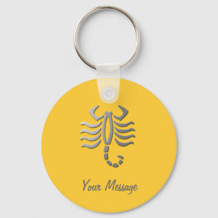 Scorpio Zodiac Star Sign Silver Keyring