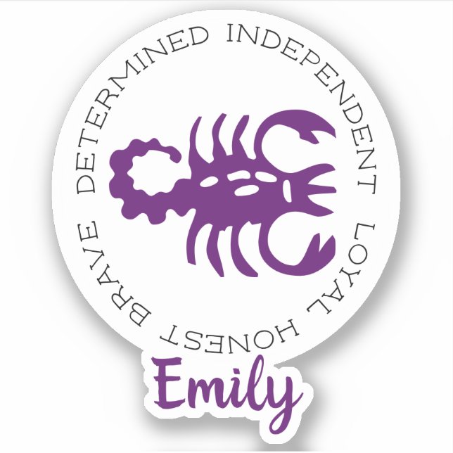 Scorpio Zodiac Star Sign Traits (Front)