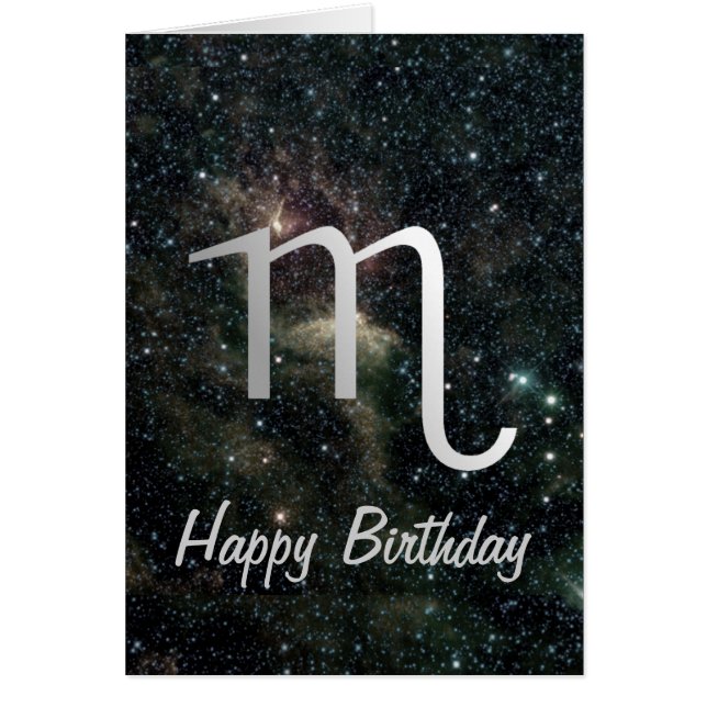 Scorpio Zodiac Star Sign Universe Birthday (Front)