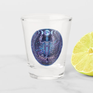 Scorpio Zodiac Sting Celestial Graphic Design Shot Glass