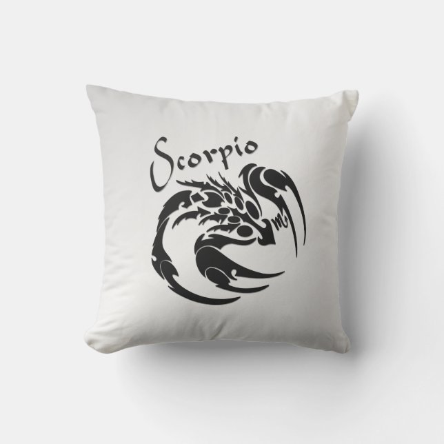 Scorpio Zodiac Symbol and Sign Cushion (Front)