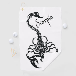 Scorpio Zodiac Symbol and Sign Golf Towel