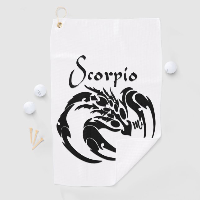 Scorpio Zodiac Symbol and Sign Golf Towel (InSitu)
