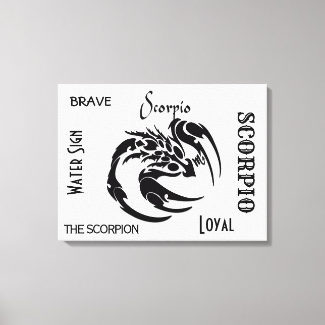 Scorpio Zodiac Symbol Canvas Print (Front)