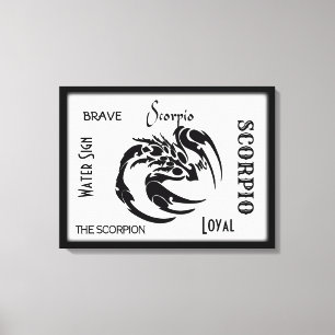 Scorpio Zodiac Symbol Canvas Print