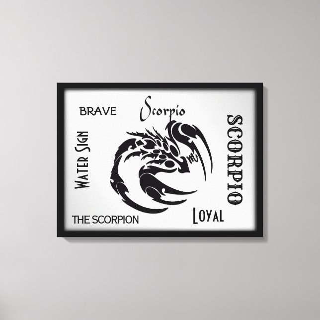 Scorpio Zodiac Symbol Canvas Print (Front)