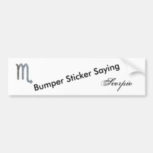 Scorpio Zodiac Symbol Element by Kenneth Yoncich Bumper Sticker