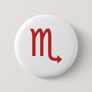 Scorpio, Zodiac symbol, horoscope 6 Cm Round Badge