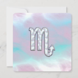 Scorpio Zodiac Symbol in Mother of Pearl Style