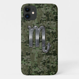 Scorpio Zodiac Symbol Olive Green Digital Camo Case-Mate iPhone Case