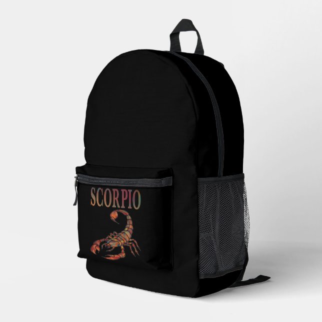 Scorpio Zodiac Symbol  Printed Backpack (Back Corner Right)